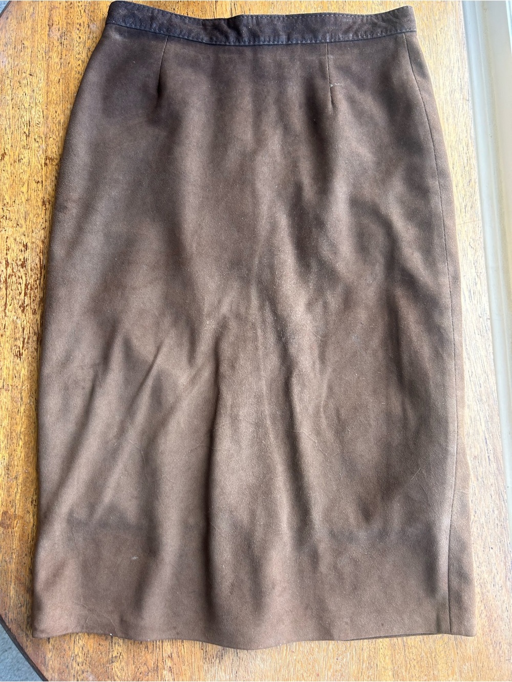 Classic Brown Suede Skirt